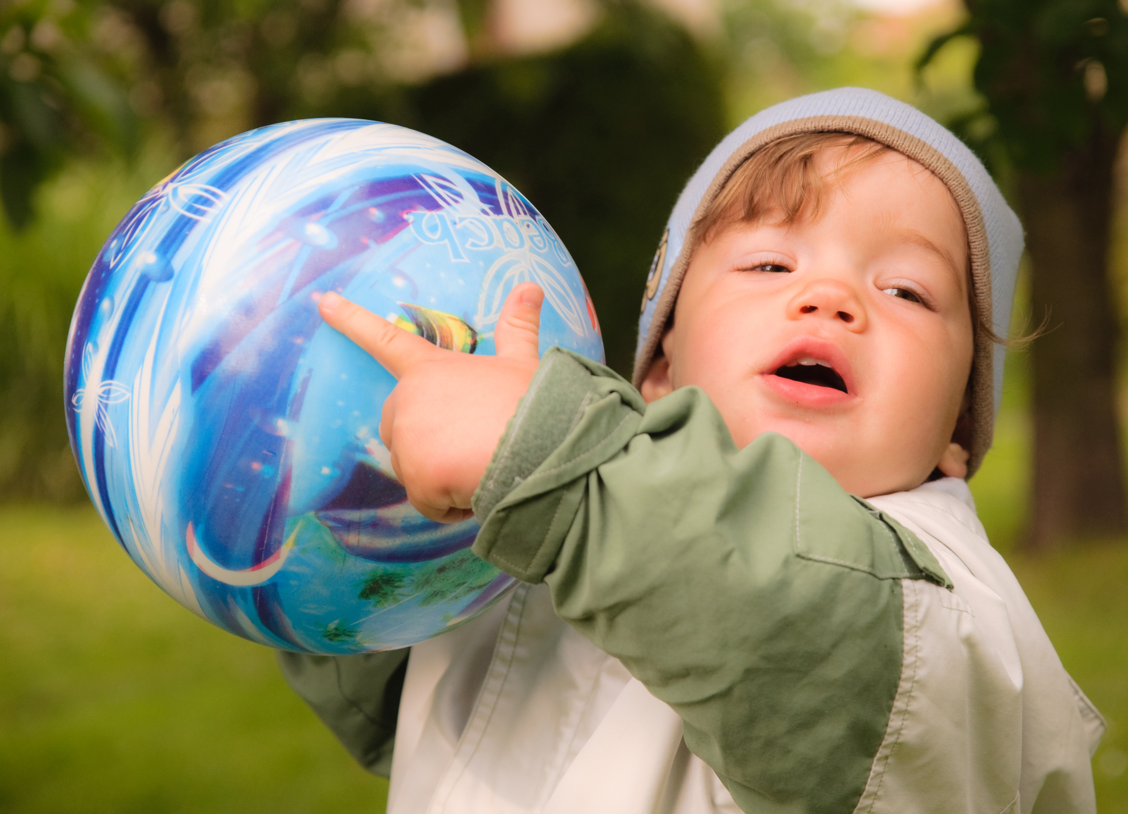 child with ball