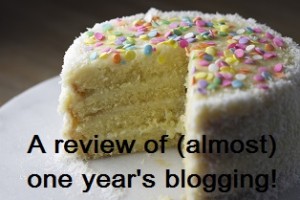 A review of (almost) one year’s blogging!! by Elizabeth